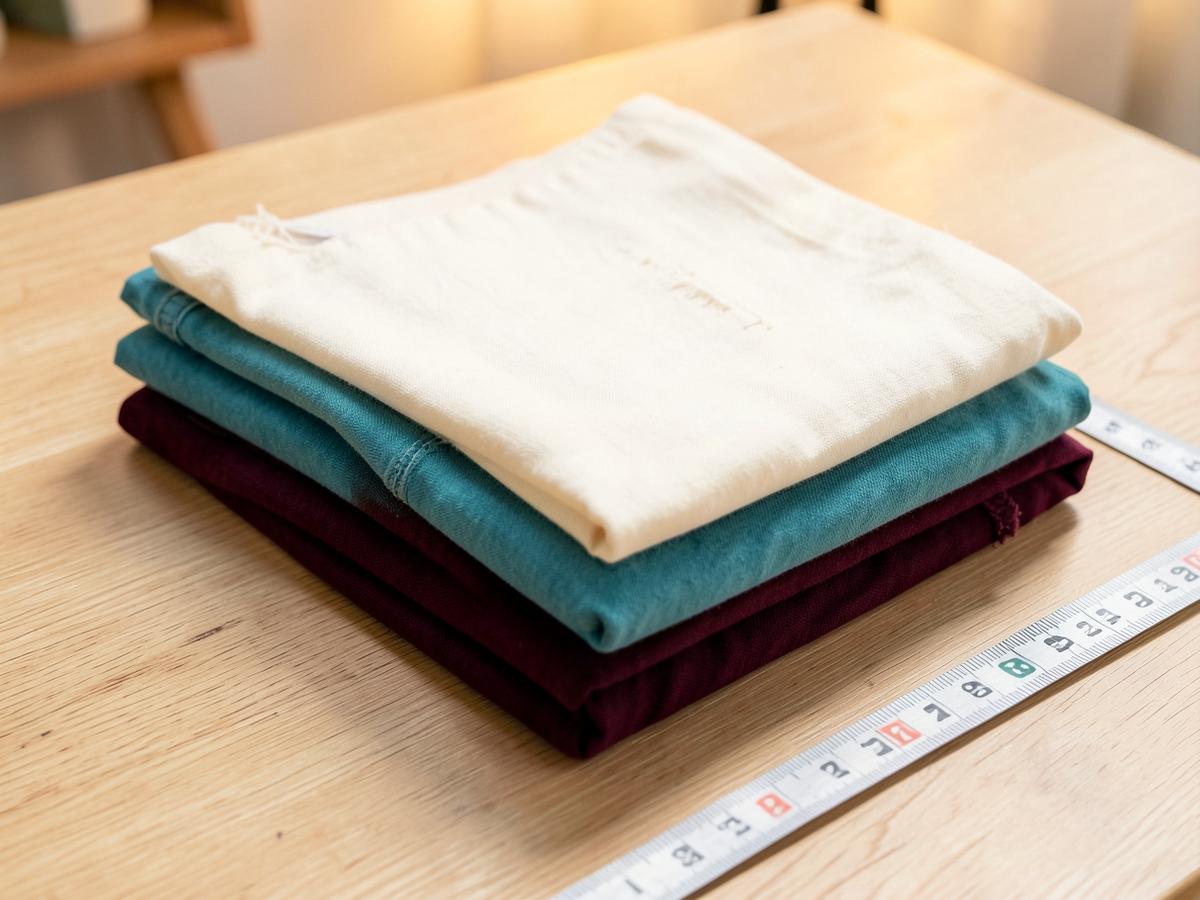 Repaired garments, pressed and folded