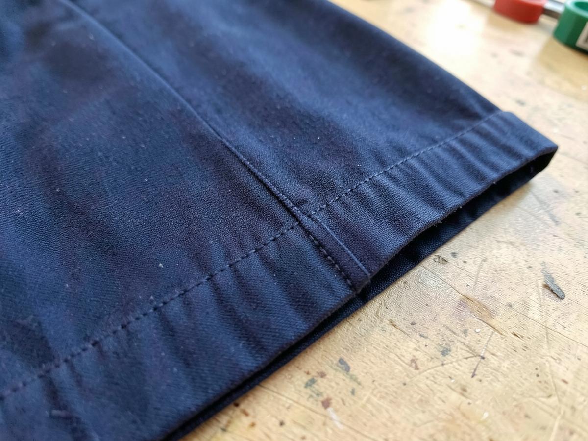 Trouser seam after repair